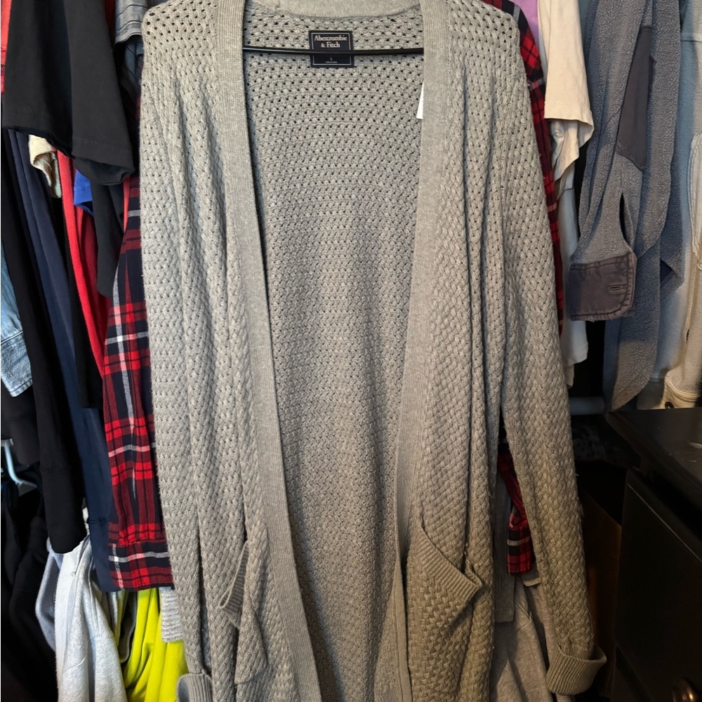 Charter Club Gray Cardigan Sweater